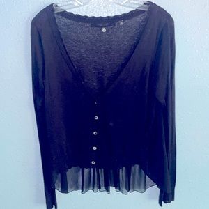 V neck cardigan M sheer